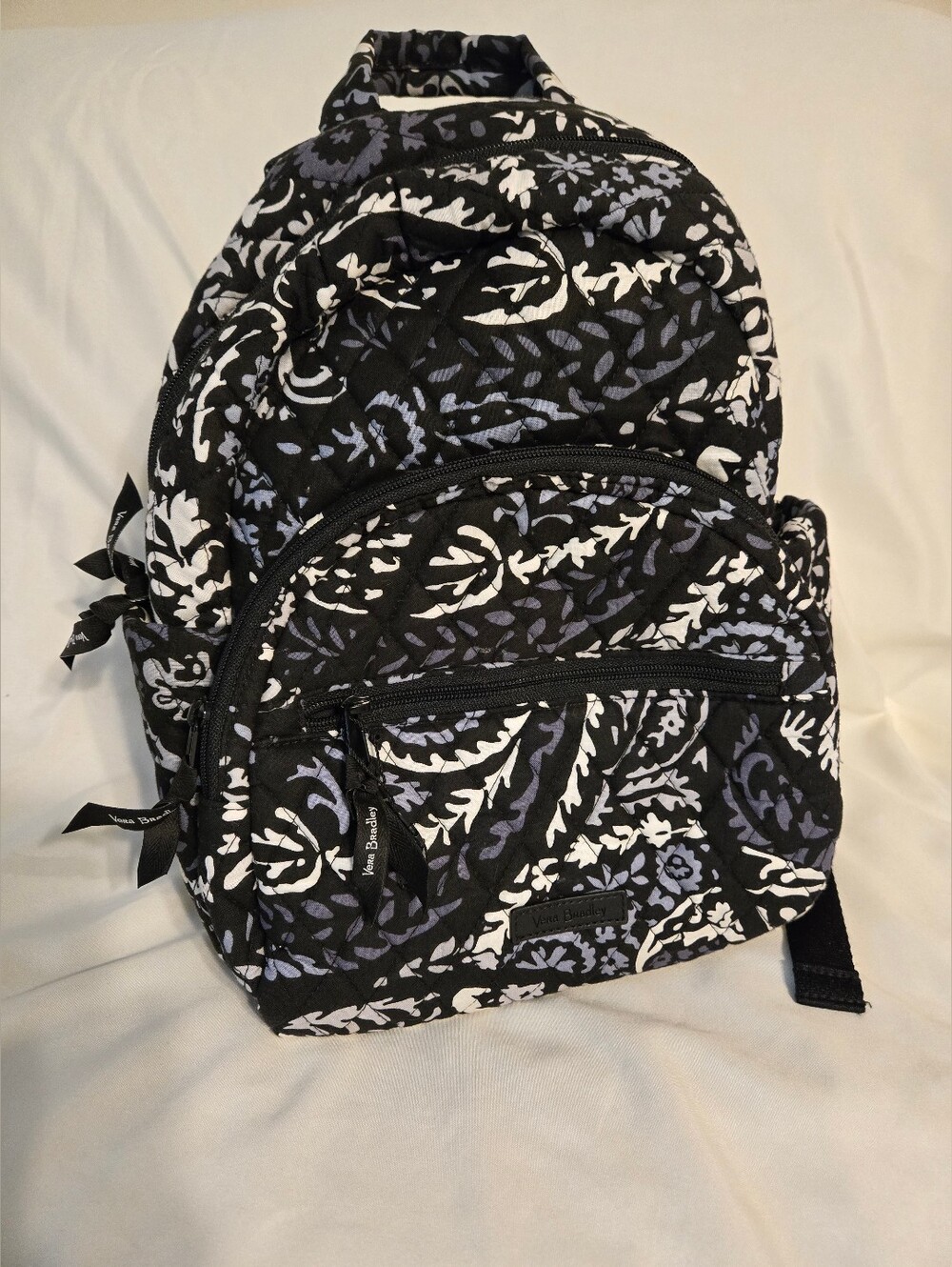 Vera Bradley mini backpack black And White